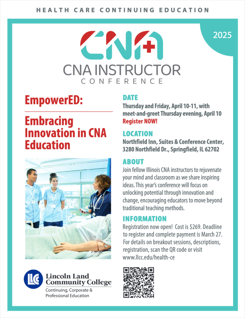 2025 Illinois CNA Instructor Conference Flyer Image